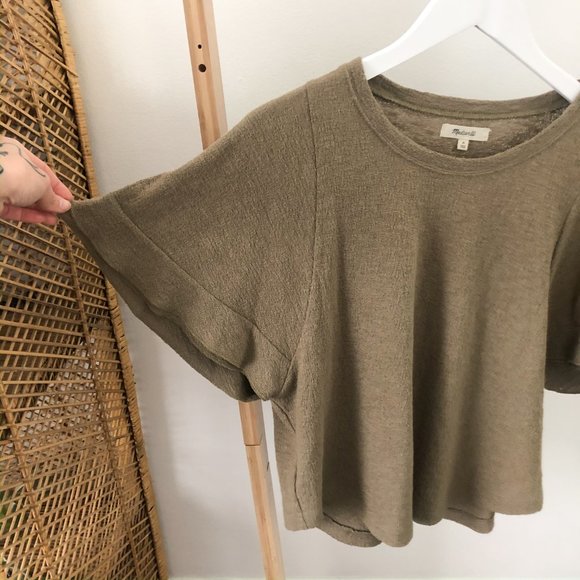 Madewell Olive Green Linen Cotton Shirt - Picture 5 of 6